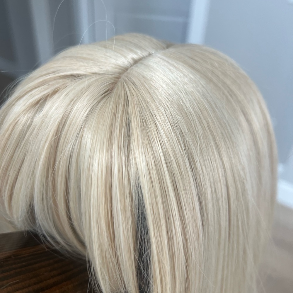 Blonde bob Wig with Bangs - Women Hair natural wig - Picture 8 of 10